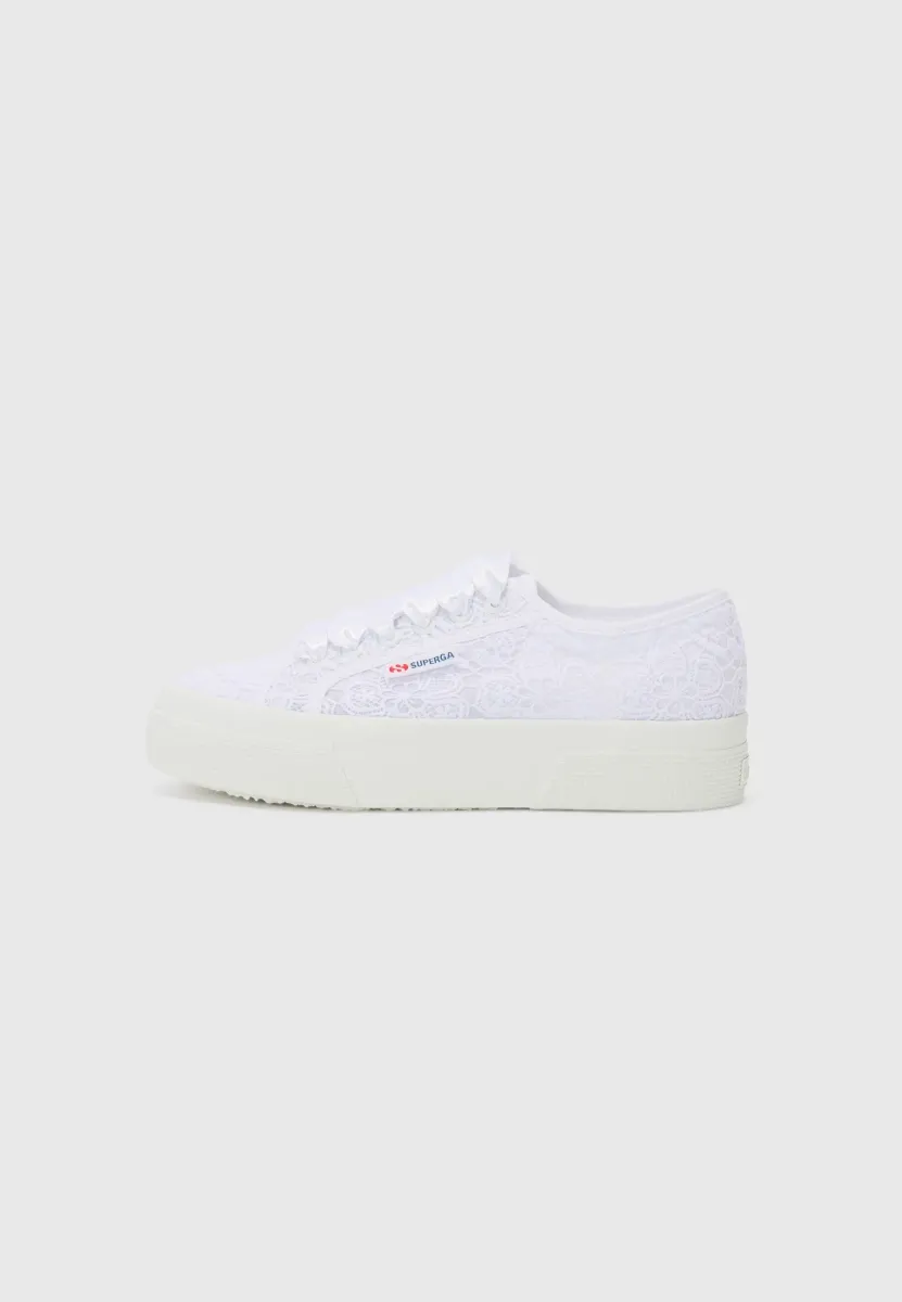2740 FLOWER MACRAME - Sneaker low - total white
