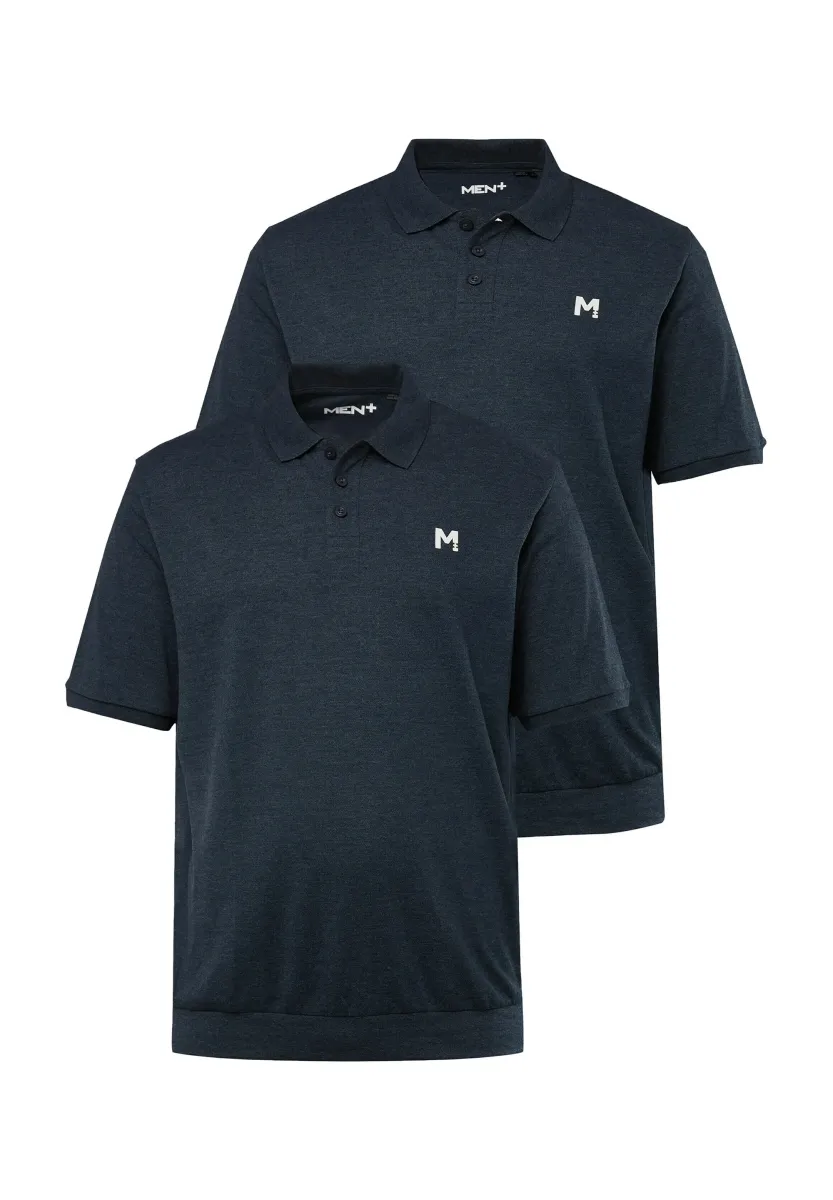 2ER-PACK BAUCHFIT HALBARM - Poloshirt - navy blue
