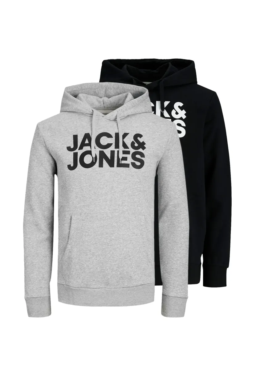 2ER PACK CORP  - Kapuzenpullover - grau   schwarz