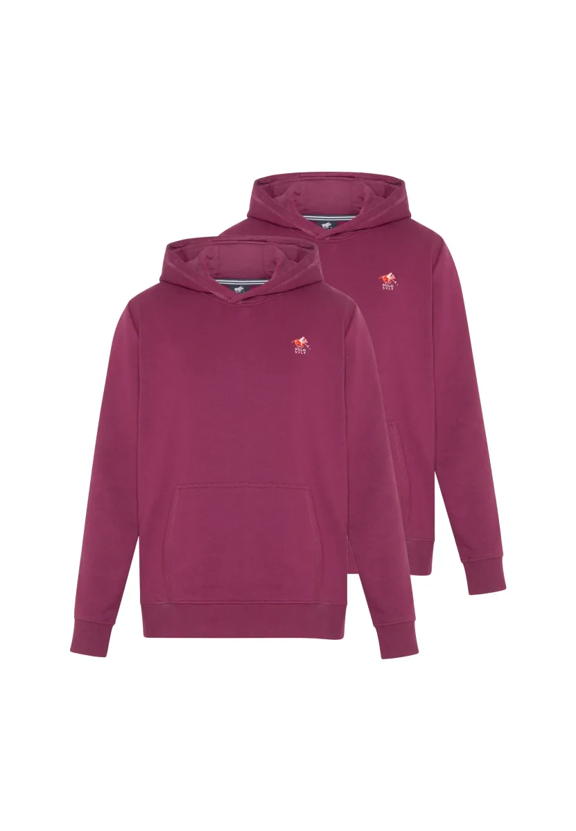 2ER PACK  - Kapuzenpullover - lila