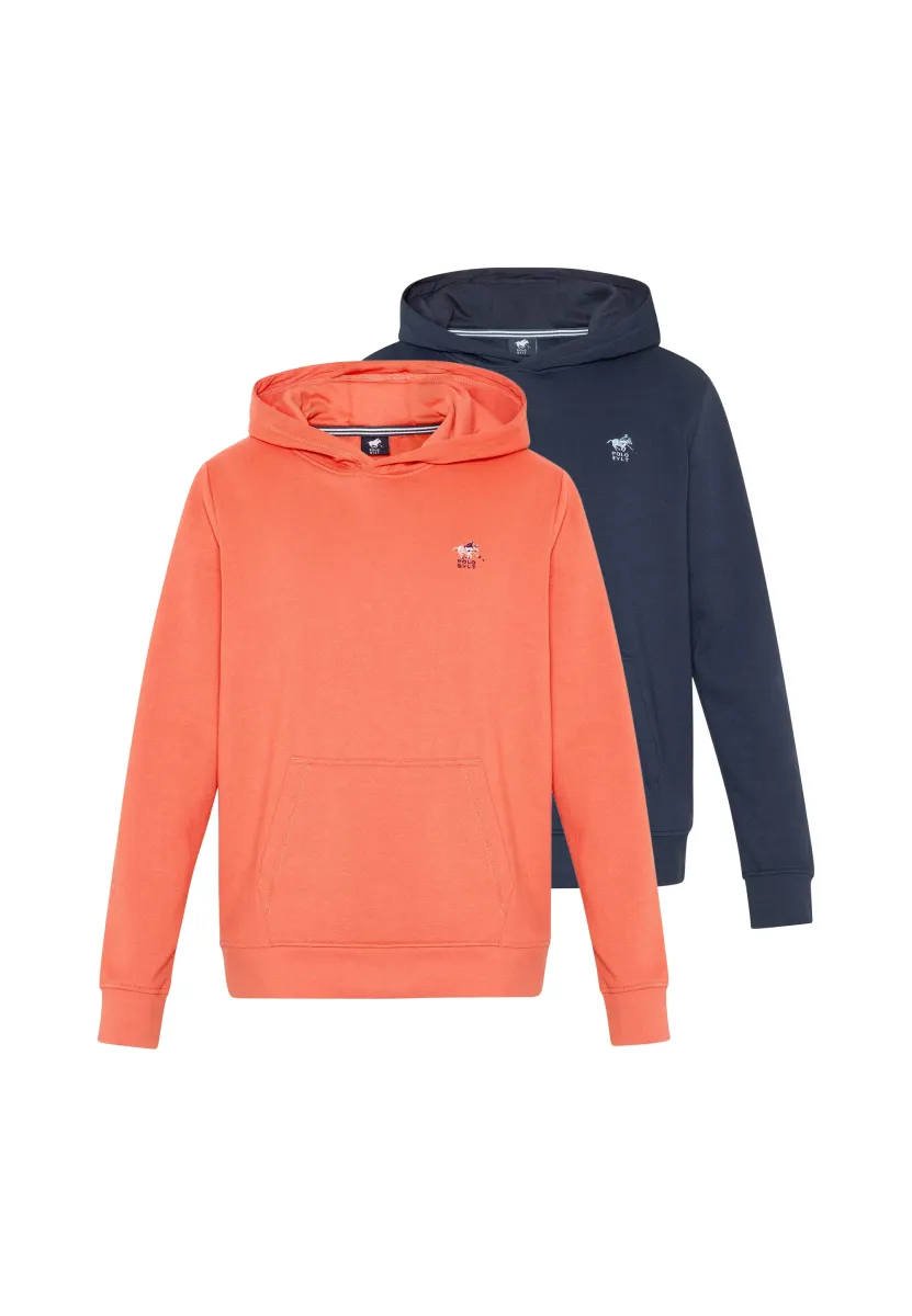 2ER PACK  - Kapuzenpullover - orange   dunkelblau