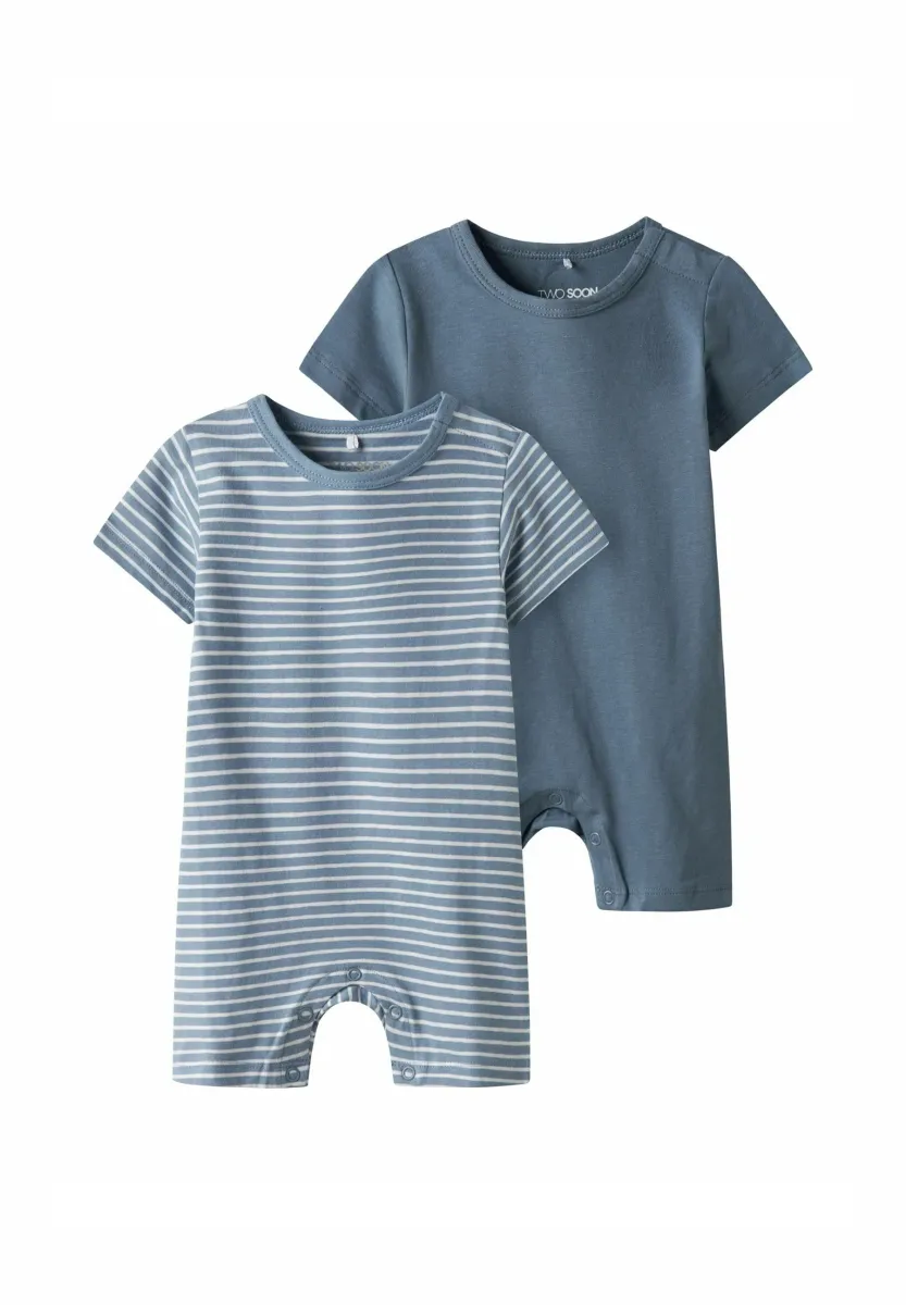 2ER-PACK KURZARM - Pyjama - blue mirage