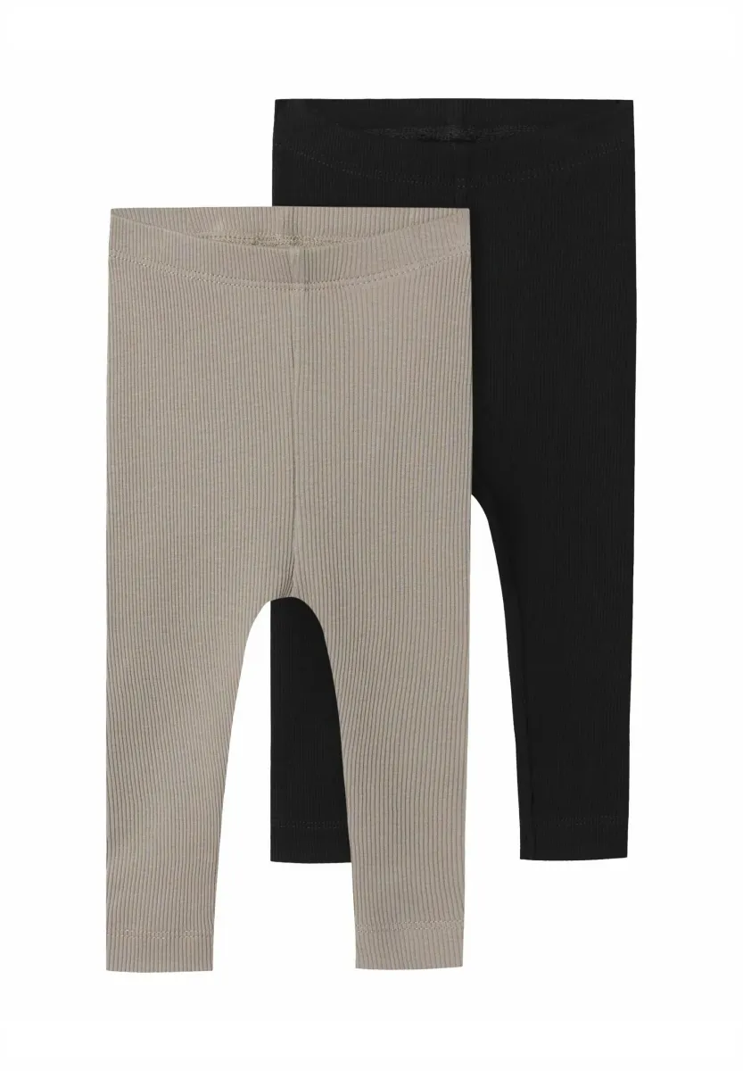 2ER-PACK - Leggings - Hosen - black