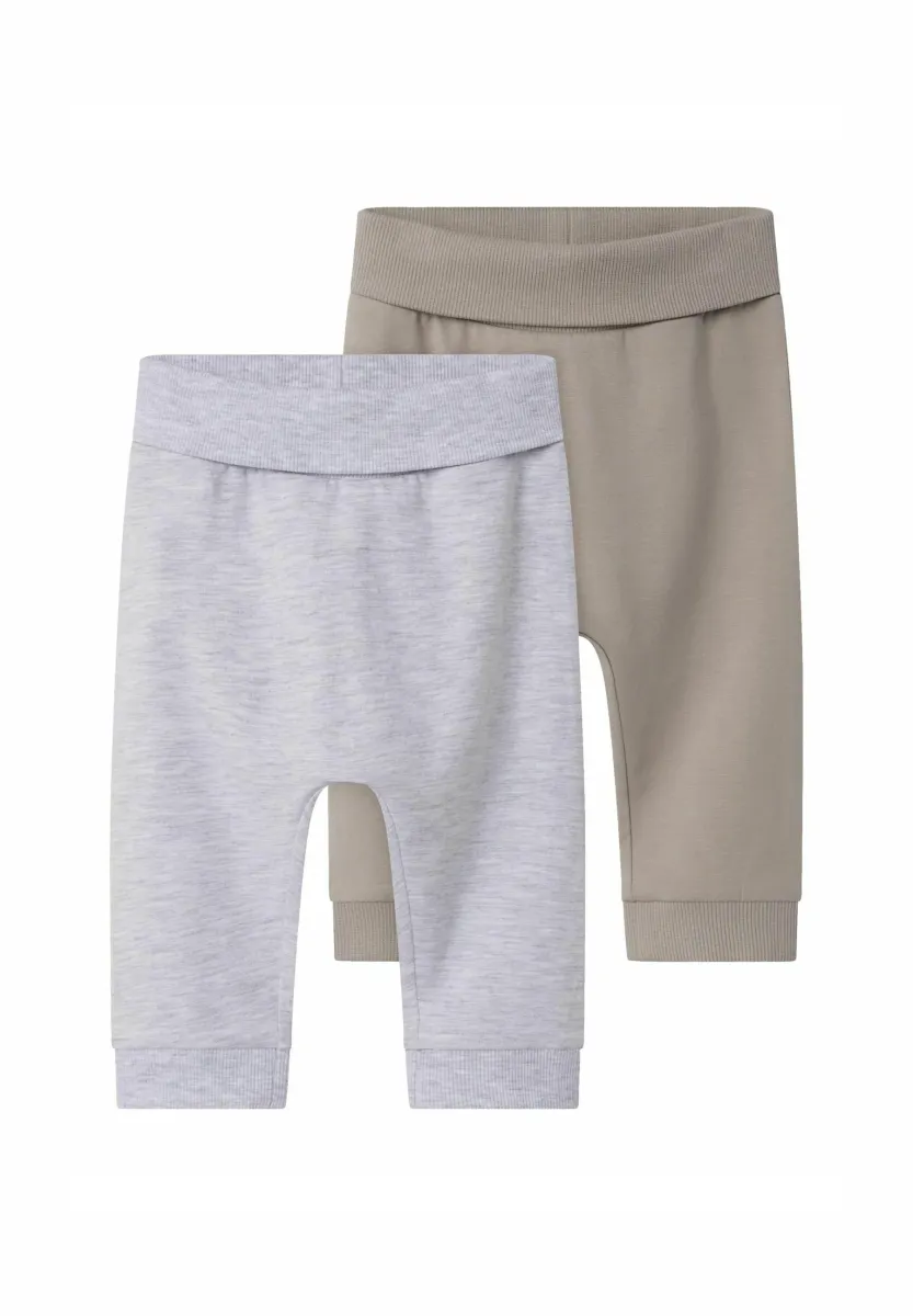 2ER-PACK - Leggings - Hosen - light grey melange