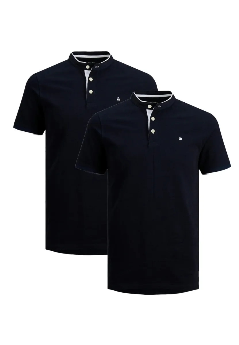 2ER PACK PAULOS MAO - T-Shirt basic - dark navy