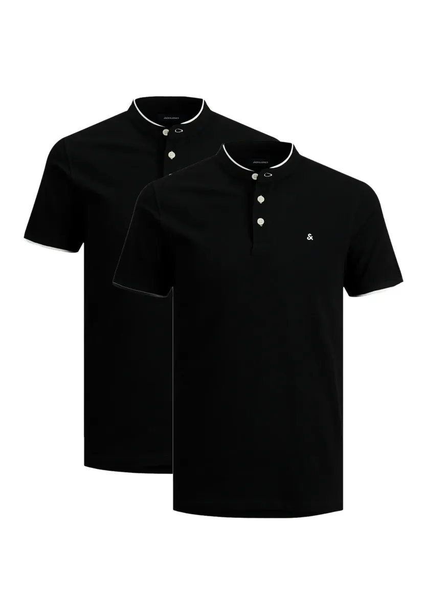 2ER PACK PAULOS MAO - T-Shirt basic - schwarz