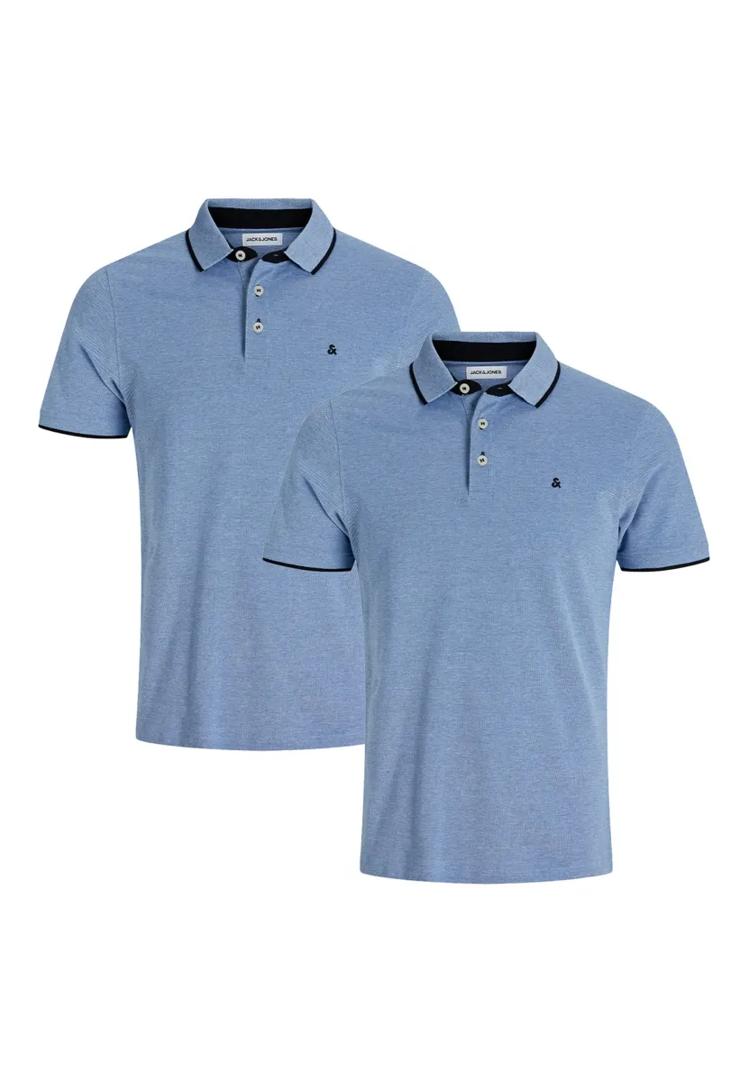 2ER PACK PAULOS SLIM FIT - Poloshirt - blue