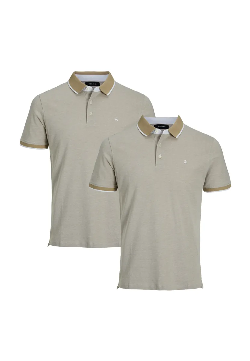 2ER PACK PAULOS SLIM FIT - Poloshirt - crockery