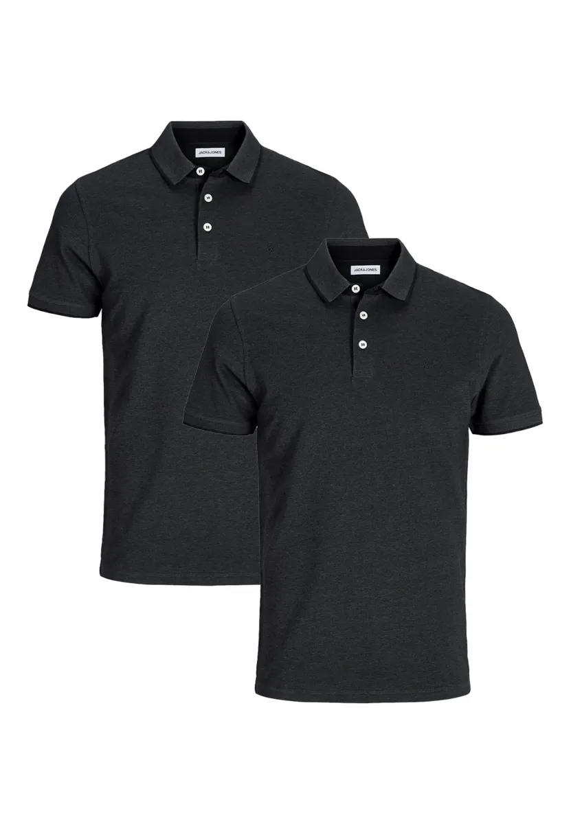 2ER PACK PAULOS SLIM FIT - Poloshirt - dark grey melange