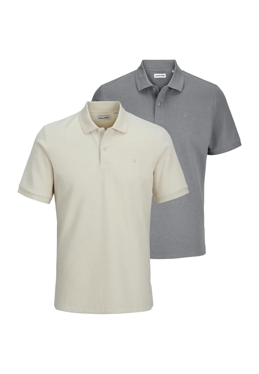 2ER PACK - Poloshirt - beige   grau