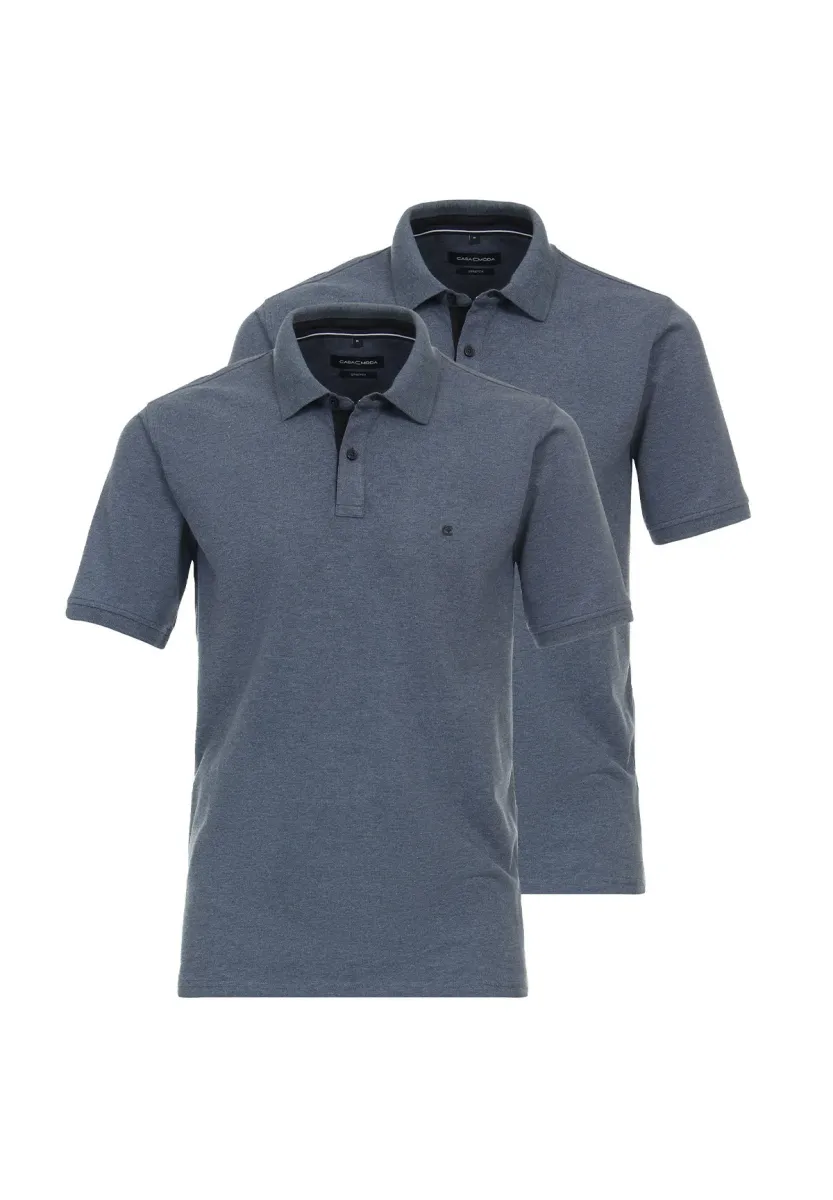 2ER PACK - Poloshirt - blau