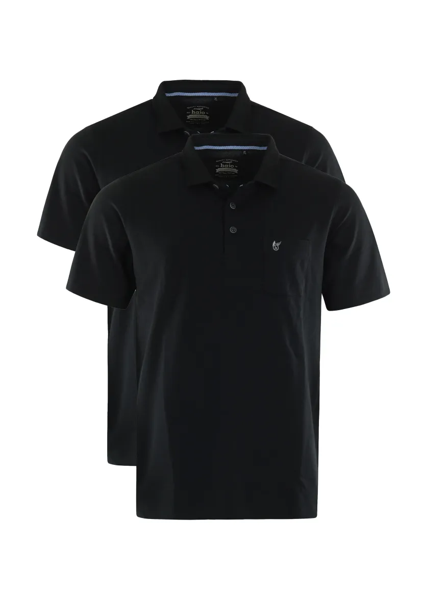 2ER PACK - Poloshirt - schwarz
