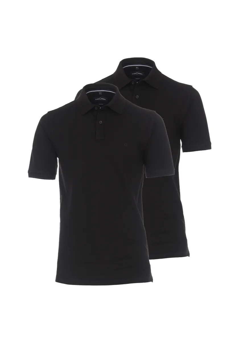 2ER PACK - Poloshirt - schwarz
