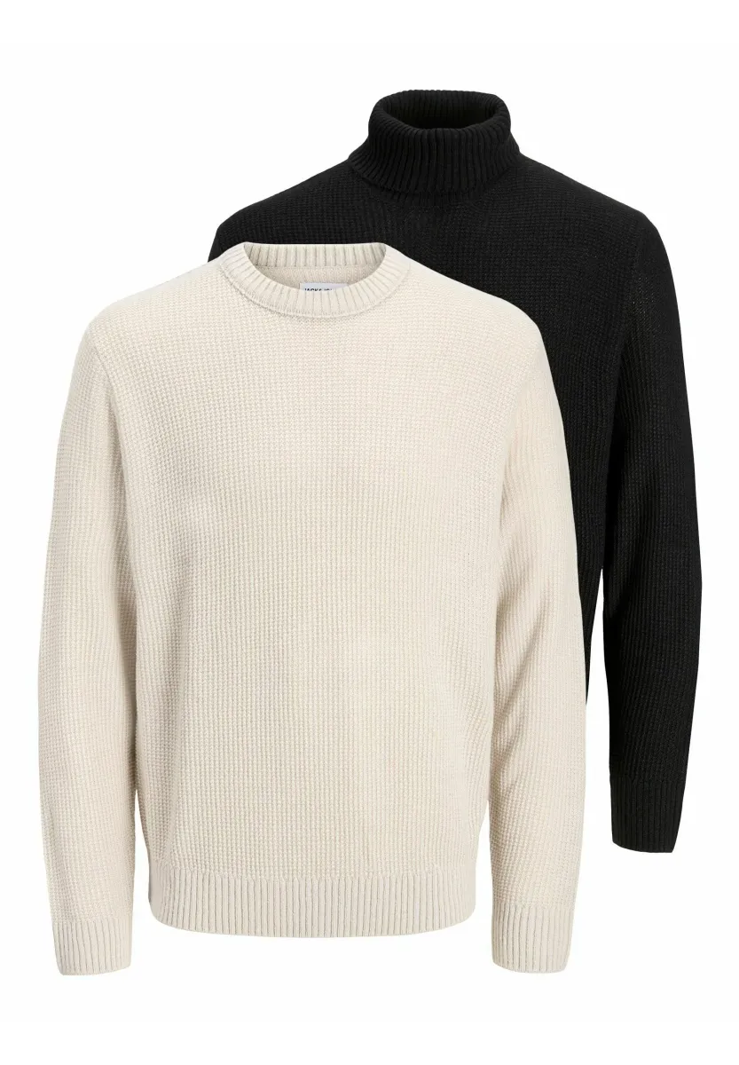2ER-PACK - Strickpullover - black