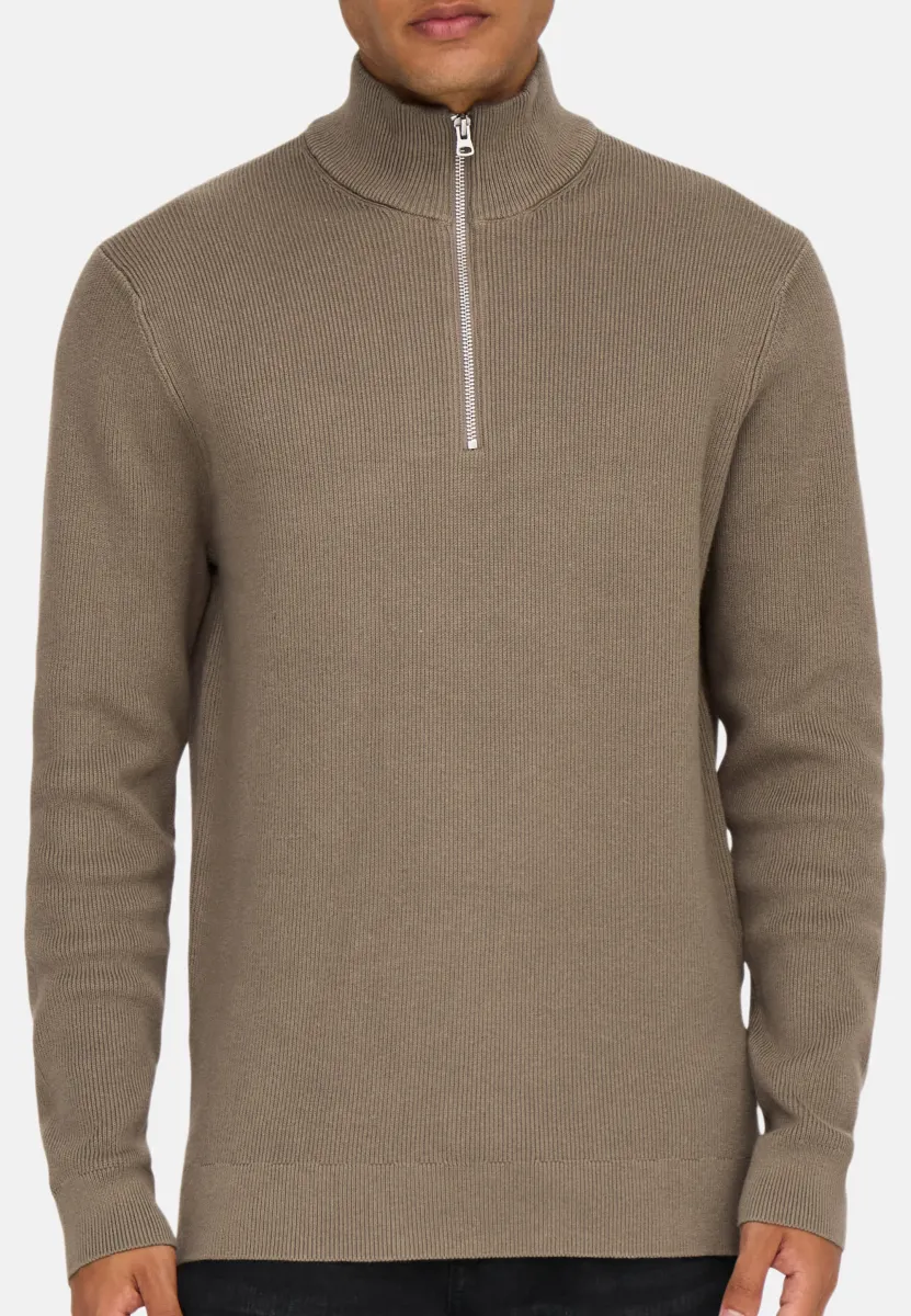 2ER PACK   - Strickpullover - desert taupe