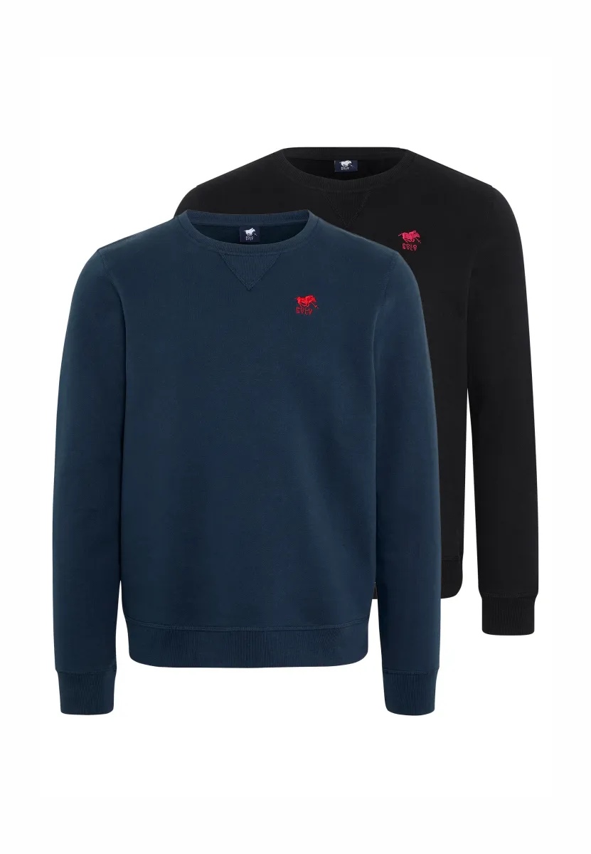 2ER PACK  - Strickpullover - schwarz   dunkelblau