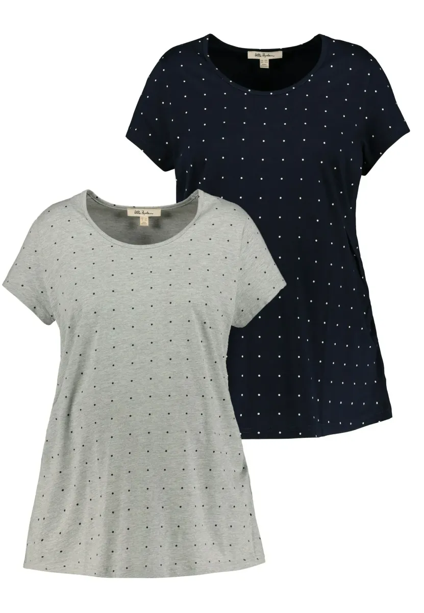 2ER-PACK - T-Shirt print - grau-melange