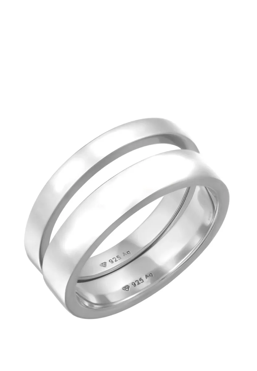 2ER SET CASUAL LOOK - Ring - silberfarben