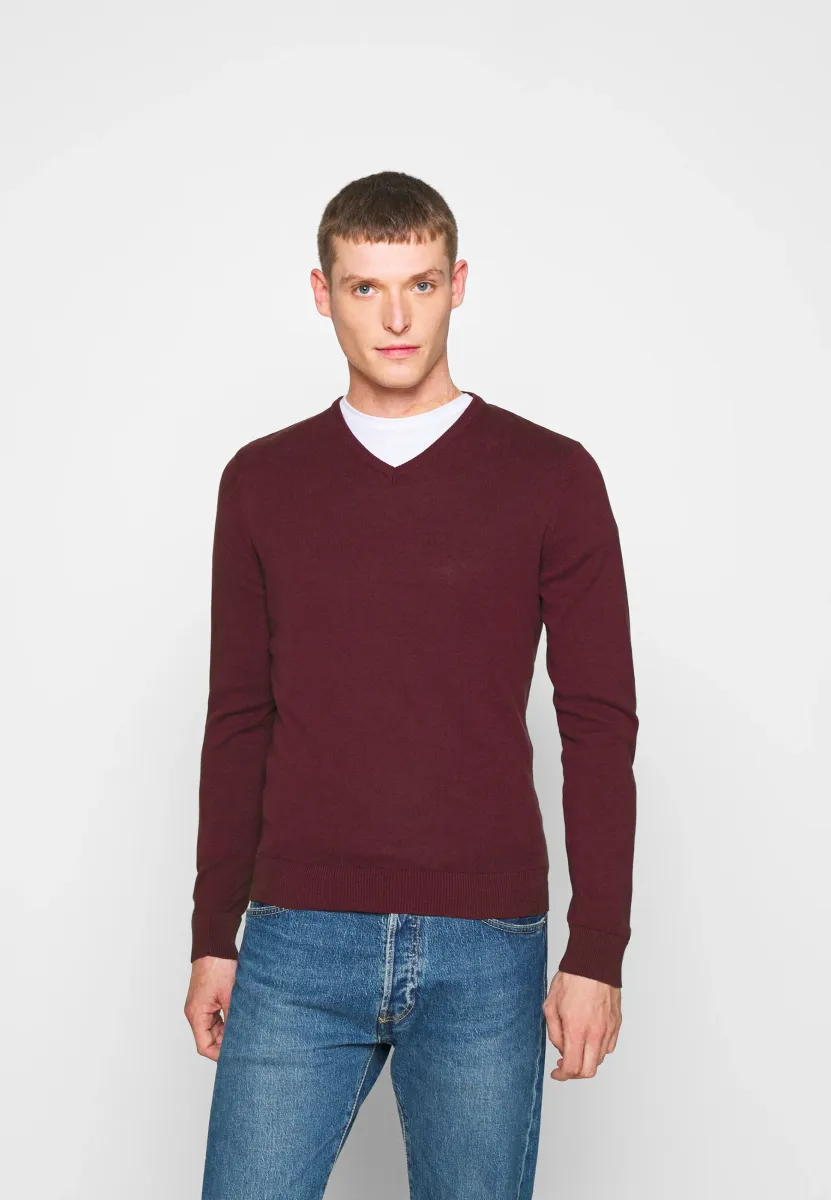 2PACK - Strickpullover - black/bordeaux