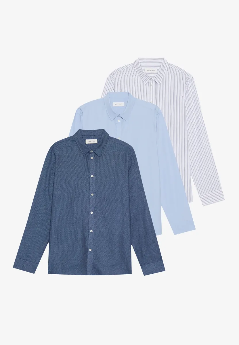 3 PACK - Businesshemd - blue