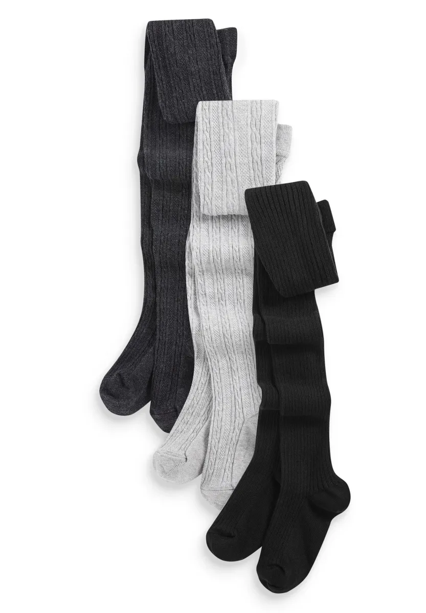 3 PACK CABLE - Strumpfhose - black
