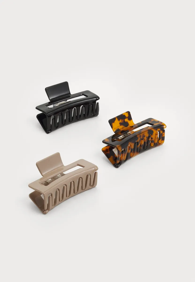 3 PACK - Haar-Styling-Accessoires - brown/black