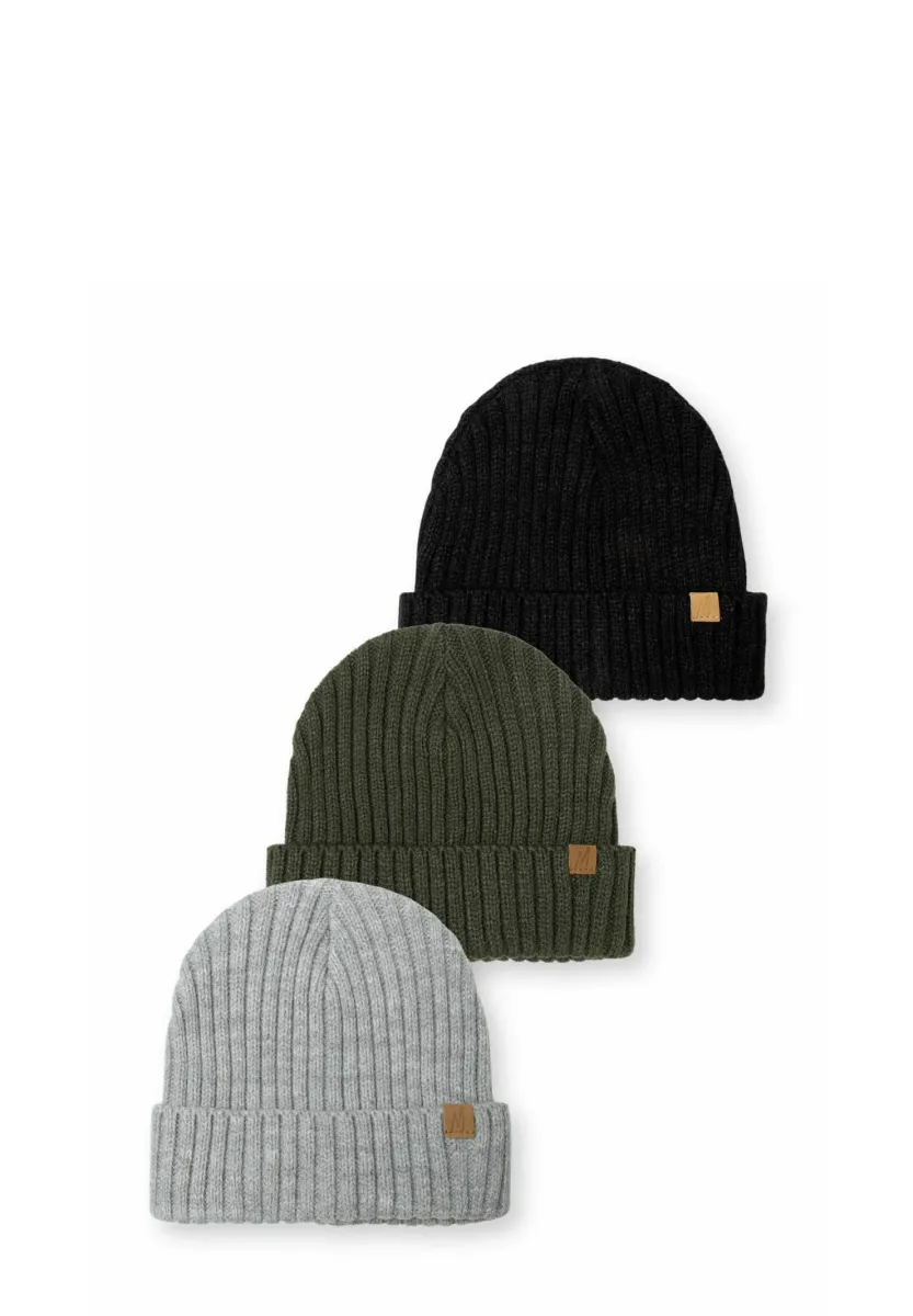3 PACK - Mütze - khaki grey black