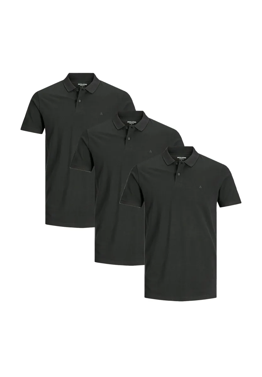 3 PACK - Poloshirt - schwarz