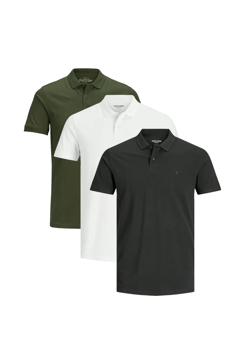 3 PACK - Poloshirt - weiß   grün   schwarz