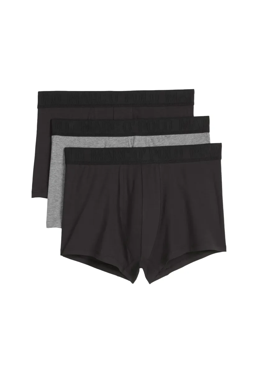 3-PACK RETRO - Boxer Briefs - black nordic grey melange