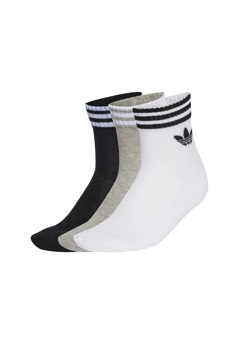 3 PACK - Socken - white/medium grey heather/black