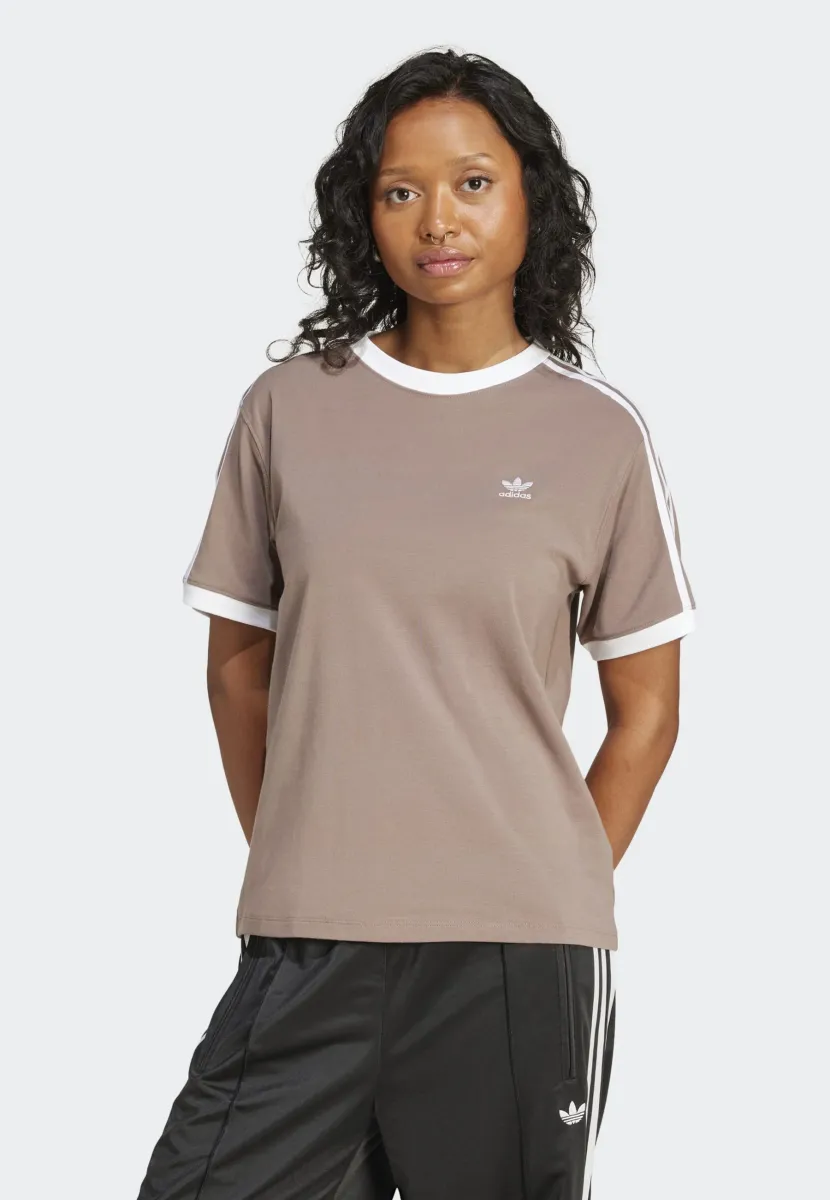 3 STRIPE  - T-Shirt print - trace brown