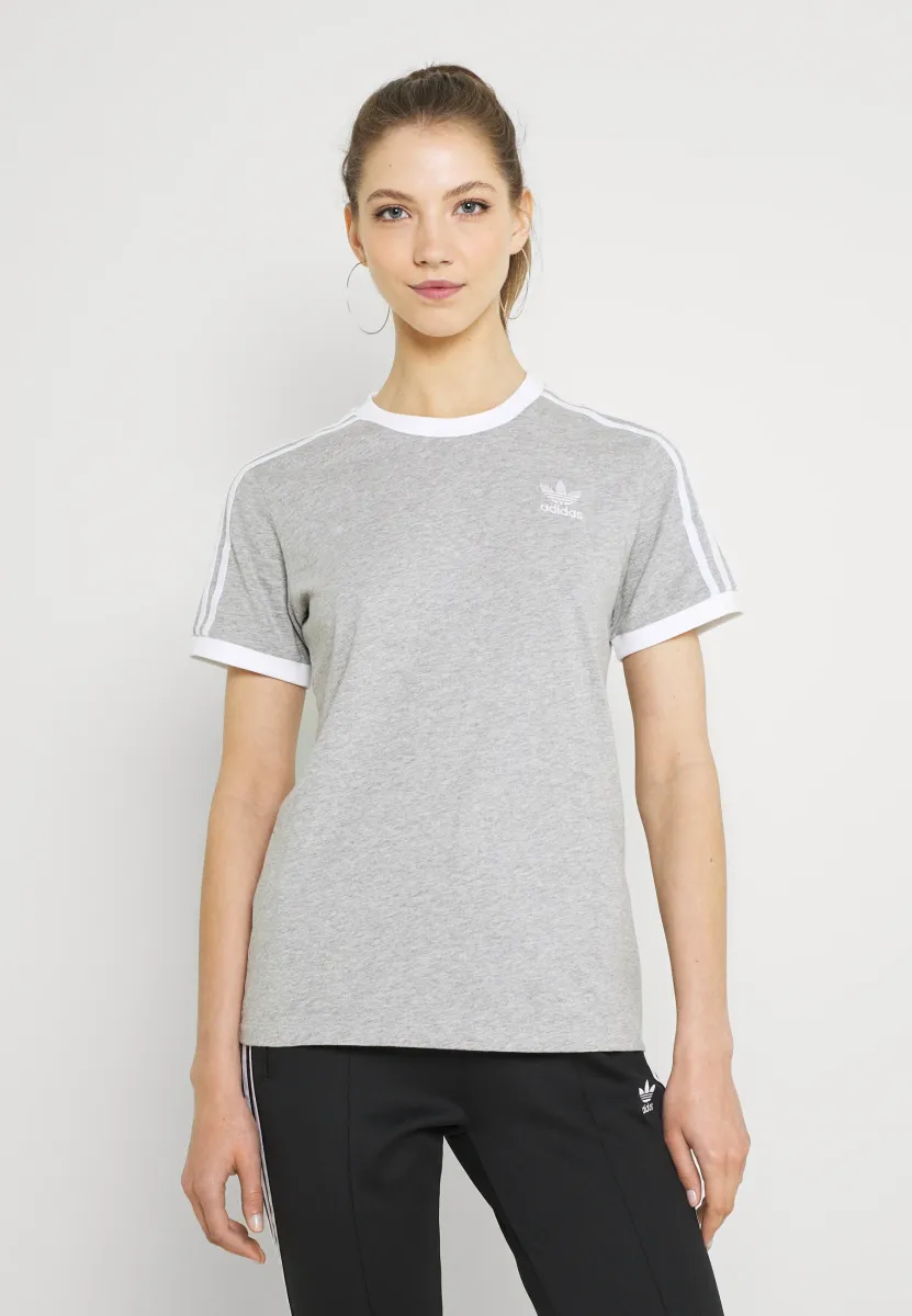 3 STRIPES - T-Shirt print - medium grey heather