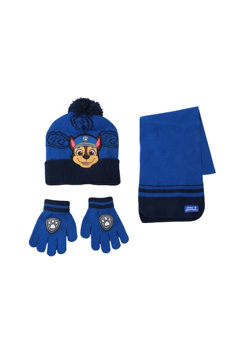 3-TEILIGES PAW PATROL WINTER-SET - Schal - blue