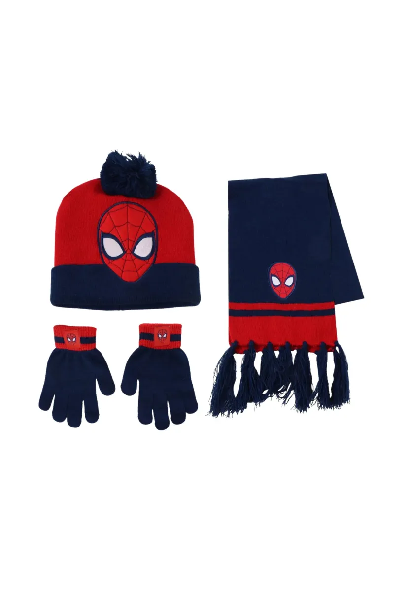 3-TEILIGES SPIDER-MAN-SET - Schal - red