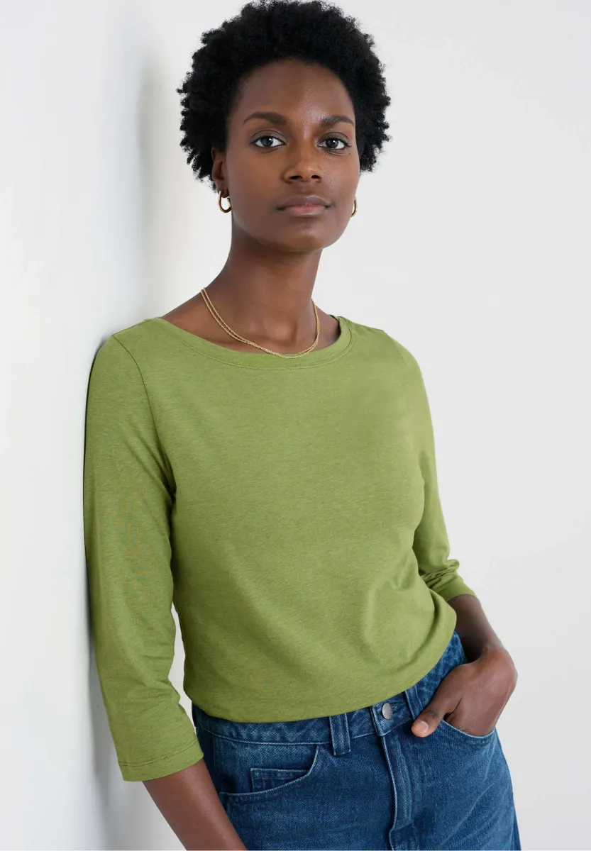 3/4 EASEL - Langarmshirt - green aloe