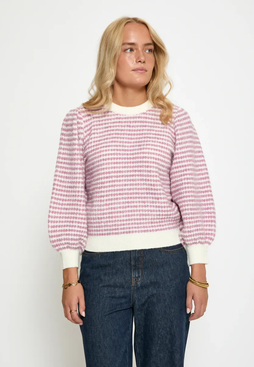 3/4 SLEEVE  - Strickpullover - moonlight pink str