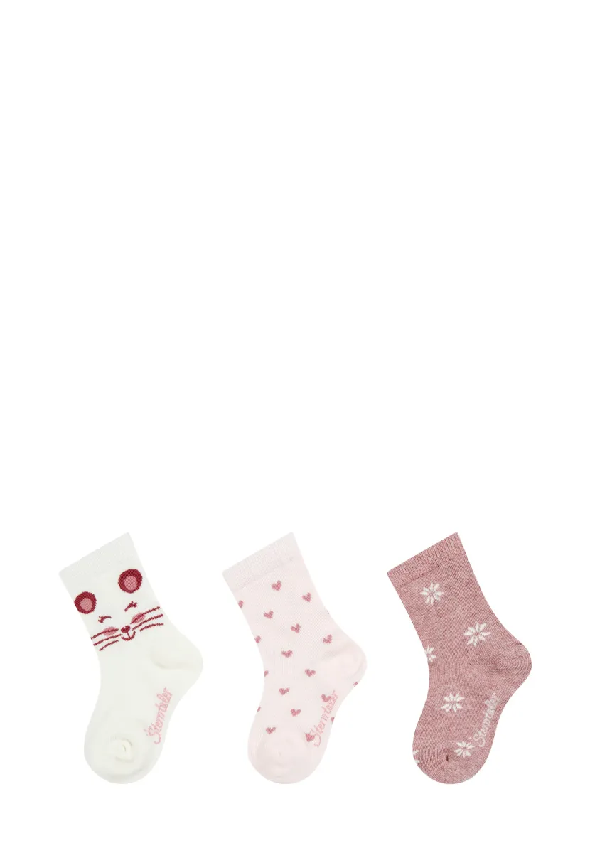 3ER-PACK MAUS - Socken - ecru