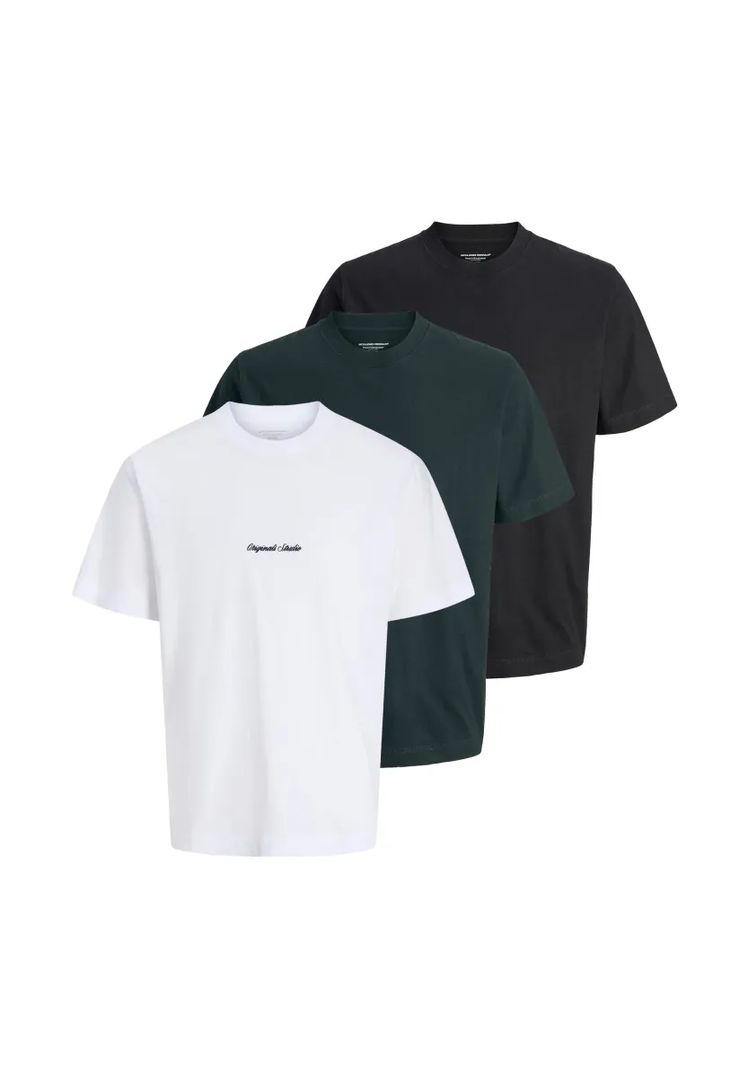 3ER PACK NORREBRO - T-Shirt basic - schwarz weiß grau