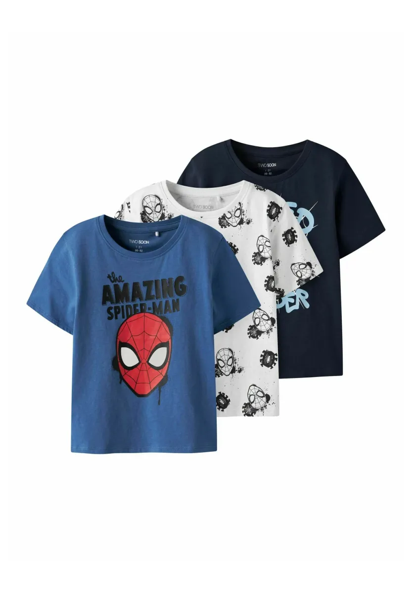 3ER-PACK SPIDER-MAN - T-Shirt print - navy blazer