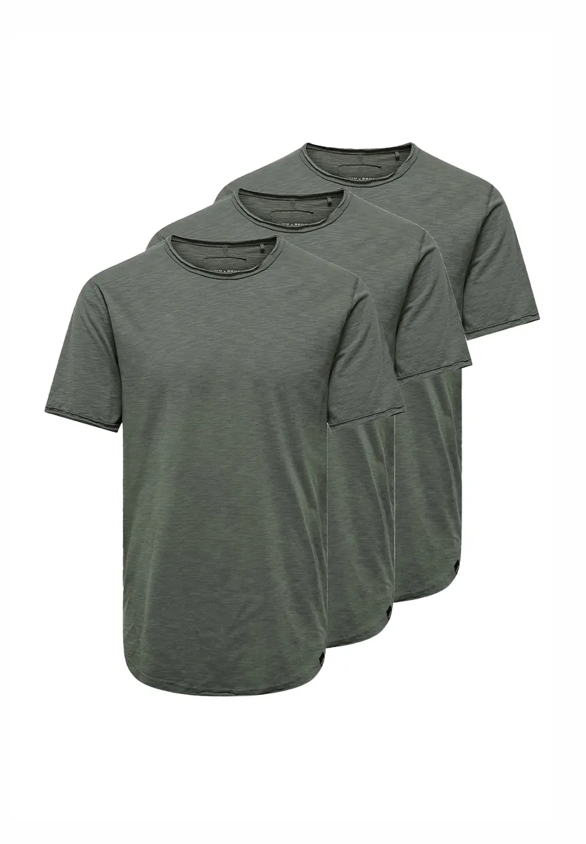 3ER PACK - T-Shirt basic - castor gray