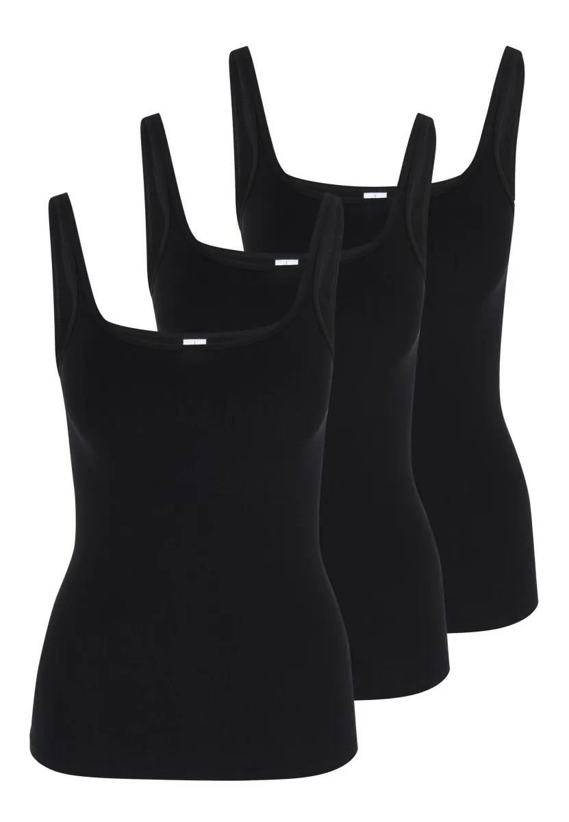 3ER PACK  - Unterhemd/-shirt - schwarz