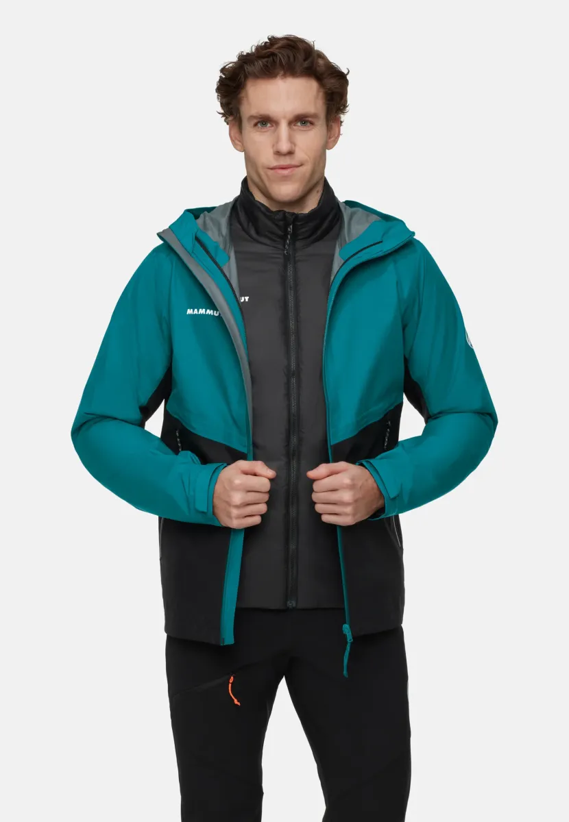 3IN1 HOODED - Hardshelljacke - deep teal-black