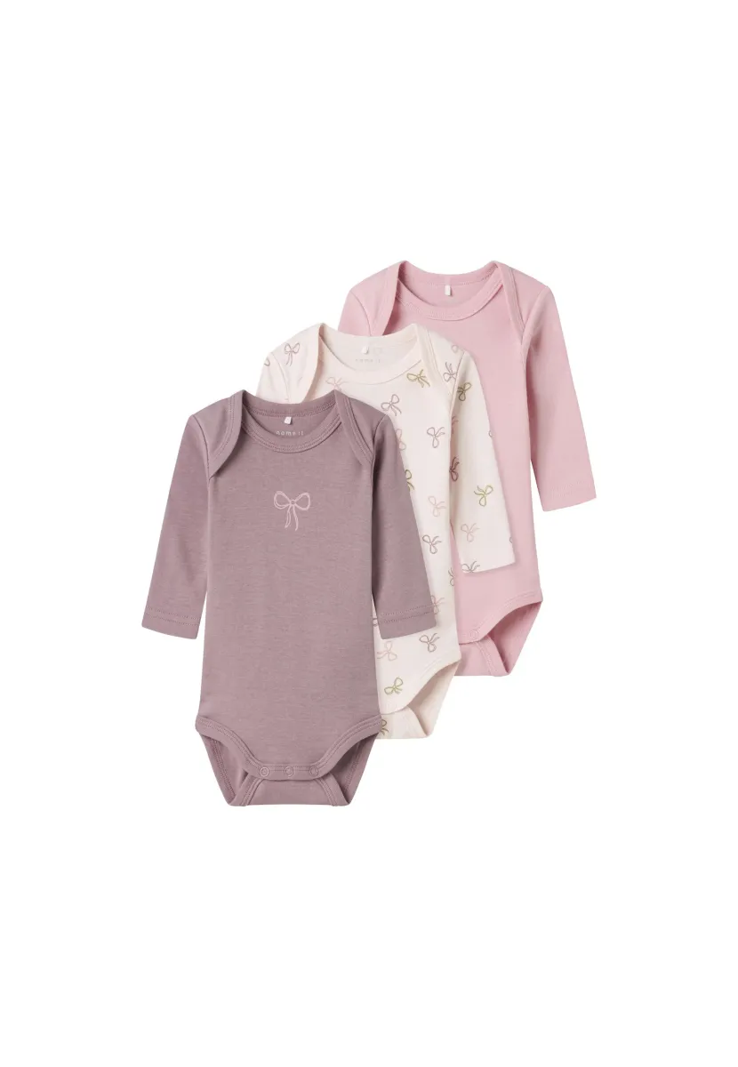 3P LS BARELY BOW  - Body - barely pink