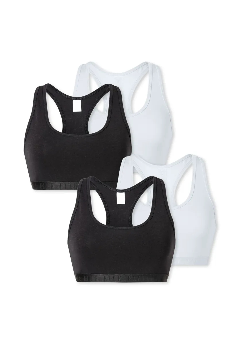 4 PACK - Bustier - schwarz, weiß