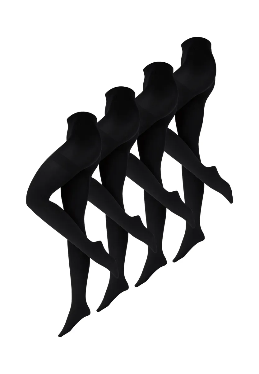4-PACK FEIN - Strumpfhose - schwarz