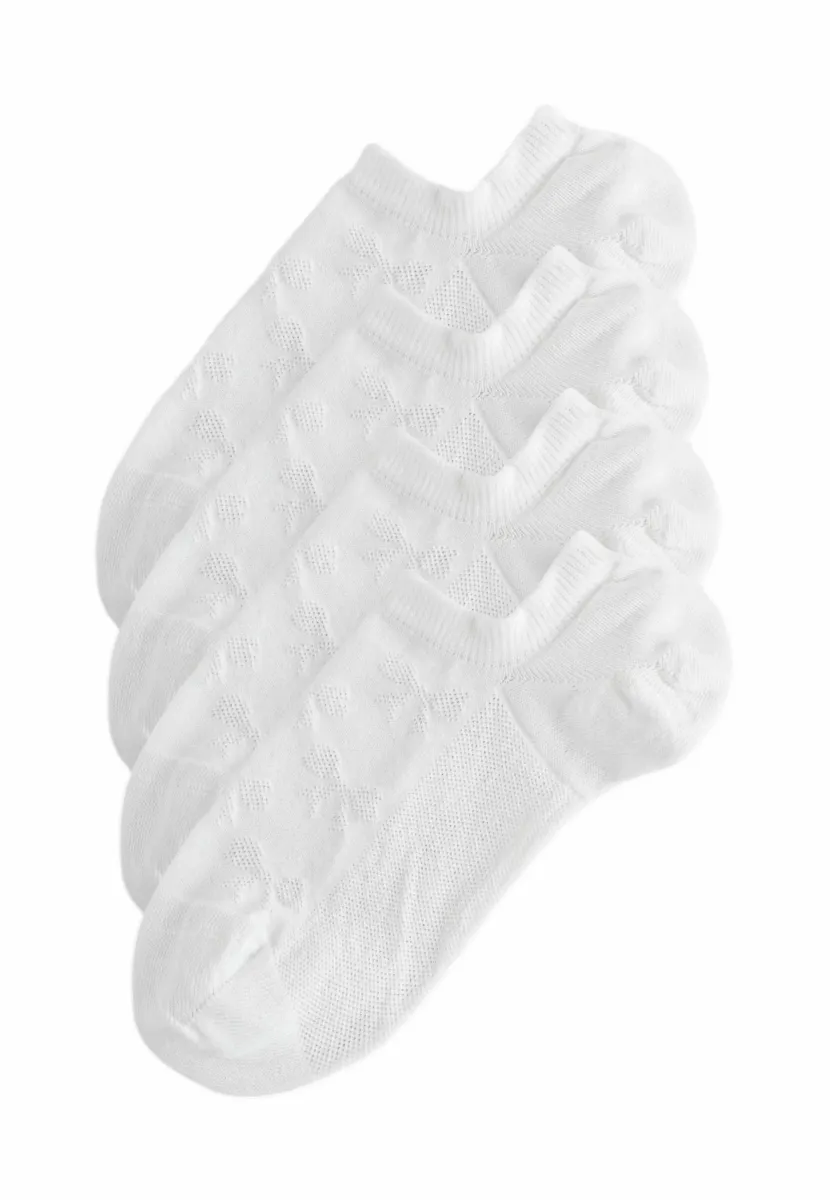 4 PACK   - Füßlinge - white bow texture