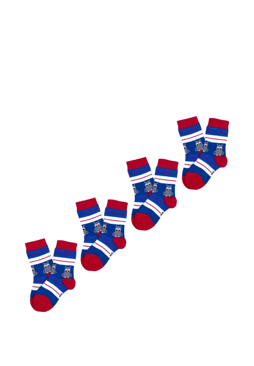 4-PACK PRINTS - Socken - hippo child
