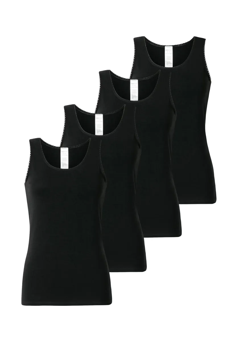 4 PACK - Unterhemd/-shirt - schwarz