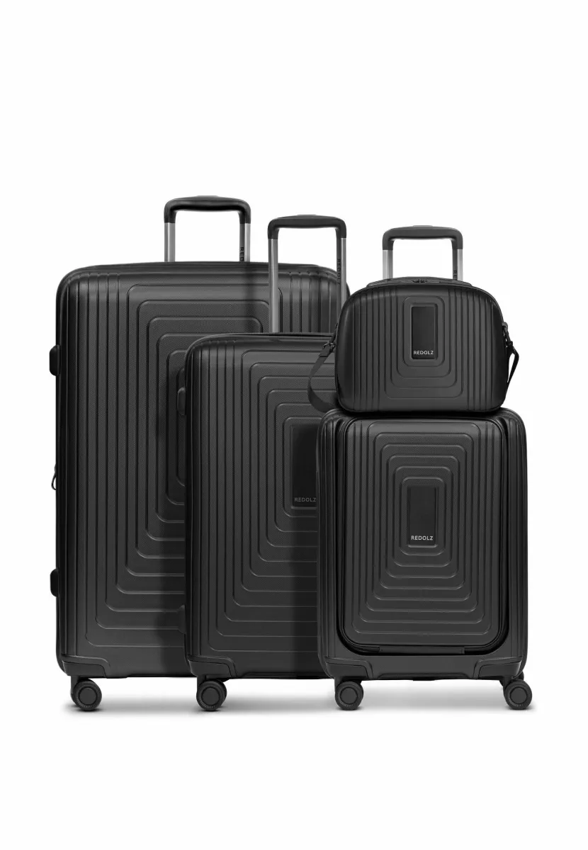 4-ROLLEN SET  - Kofferset - black metallic